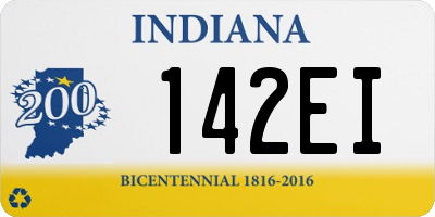 IN license plate 142EI