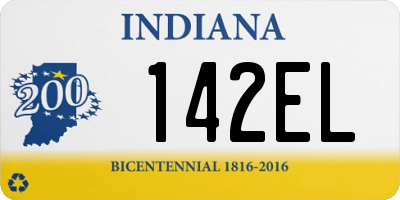 IN license plate 142EL