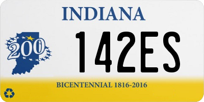 IN license plate 142ES