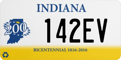 IN license plate 142EV