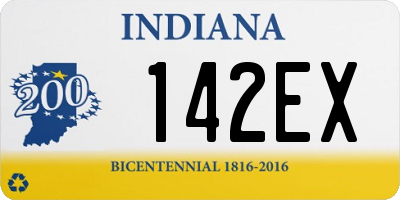 IN license plate 142EX