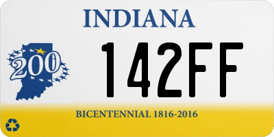 IN license plate 142FF