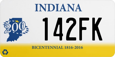 IN license plate 142FK