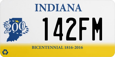 IN license plate 142FM