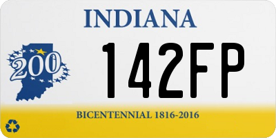 IN license plate 142FP