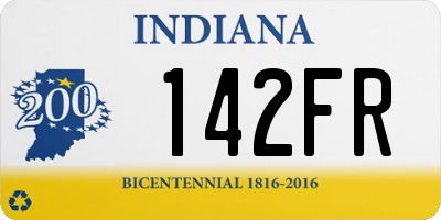 IN license plate 142FR