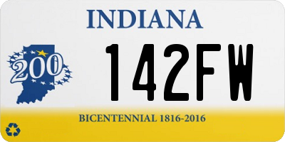 IN license plate 142FW