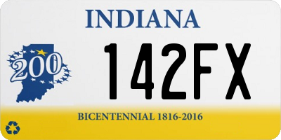 IN license plate 142FX