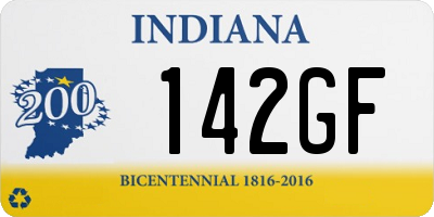 IN license plate 142GF