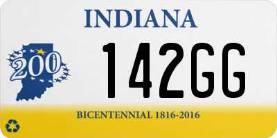 IN license plate 142GG