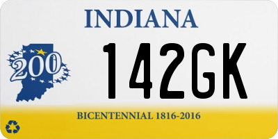 IN license plate 142GK