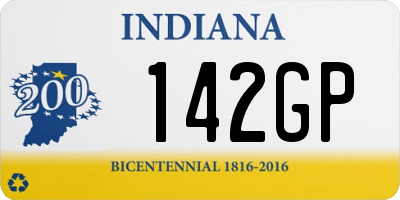 IN license plate 142GP