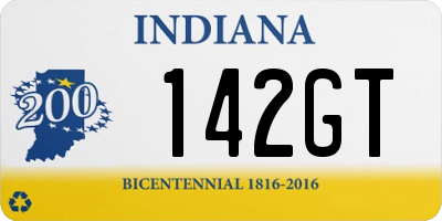 IN license plate 142GT