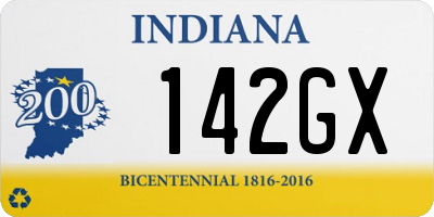 IN license plate 142GX