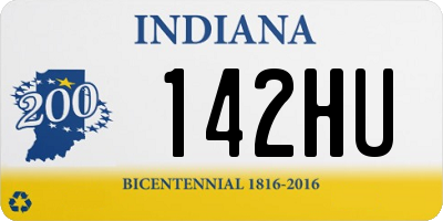 IN license plate 142HU