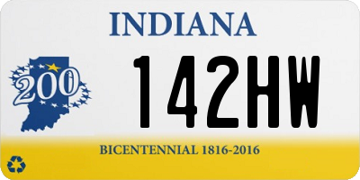 IN license plate 142HW