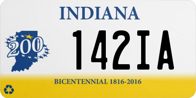 IN license plate 142IA