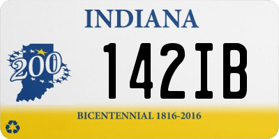 IN license plate 142IB