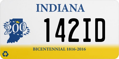 IN license plate 142ID