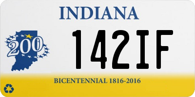 IN license plate 142IF