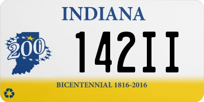 IN license plate 142II