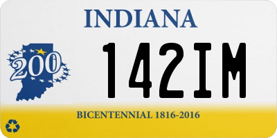 IN license plate 142IM