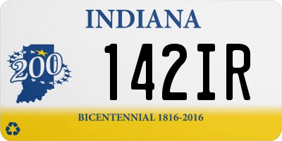 IN license plate 142IR