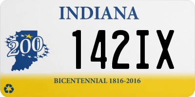 IN license plate 142IX