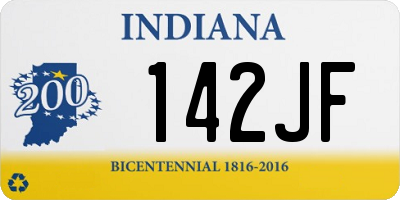 IN license plate 142JF