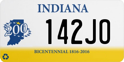 IN license plate 142JO