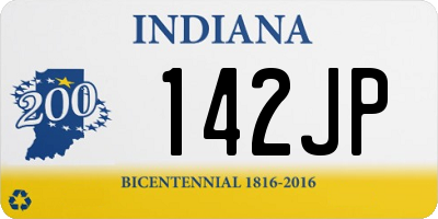 IN license plate 142JP