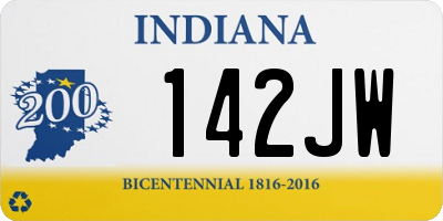 IN license plate 142JW