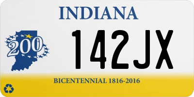 IN license plate 142JX