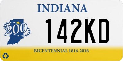 IN license plate 142KD