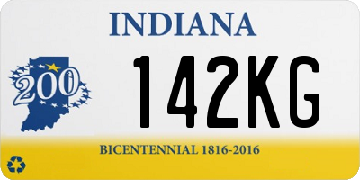 IN license plate 142KG