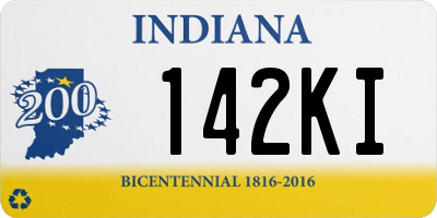 IN license plate 142KI