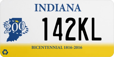 IN license plate 142KL