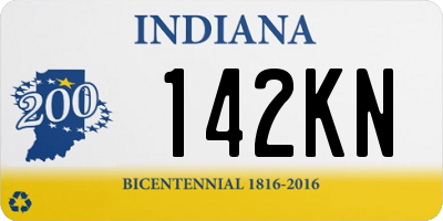 IN license plate 142KN