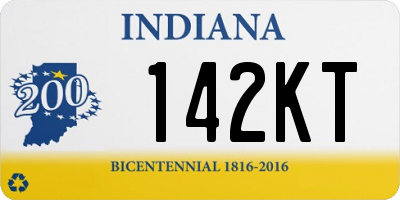 IN license plate 142KT