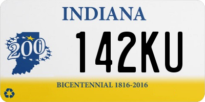 IN license plate 142KU