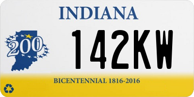 IN license plate 142KW