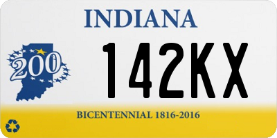 IN license plate 142KX