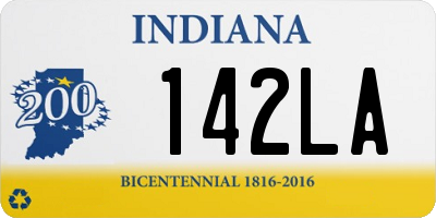 IN license plate 142LA