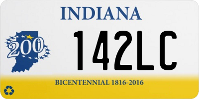 IN license plate 142LC