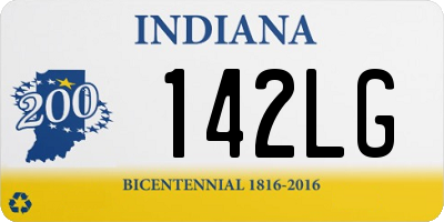 IN license plate 142LG