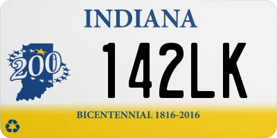 IN license plate 142LK