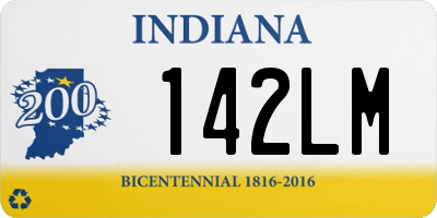 IN license plate 142LM