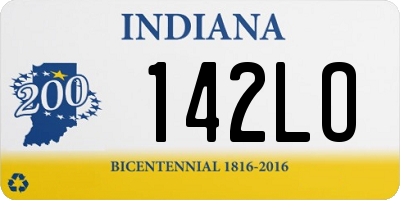 IN license plate 142LO