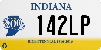 IN license plate 142LP