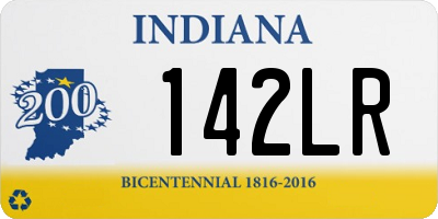 IN license plate 142LR